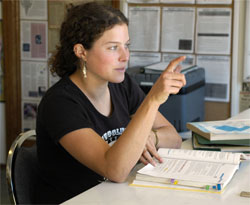 A language instructor at Merit Academy