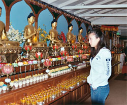Visiting a Buddhist temple - all students study world religions in 12th grade.